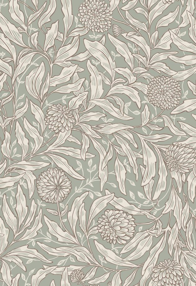 Tapeter Olof sage green S10204 S10204 Mönster